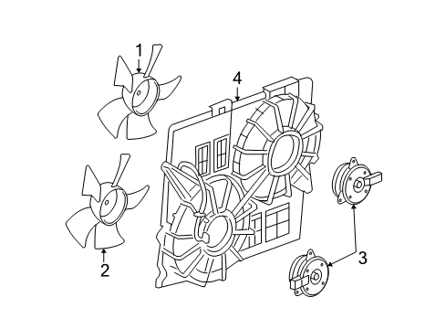 2007 Cadillac STS Cooling System, Radiator, Water Pump, Cooling Fan Diagram 5 - Thumbnail