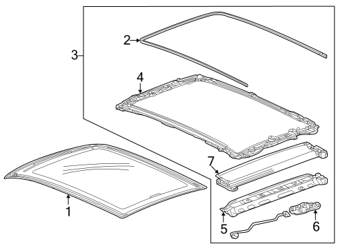 2024 Cadillac LYRIQ Sunroof Diagram