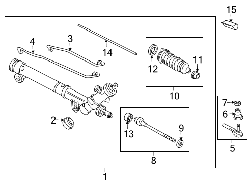 2010 Chevy Impala P/S Pump & Hoses, Steering Gear & Linkage Diagram