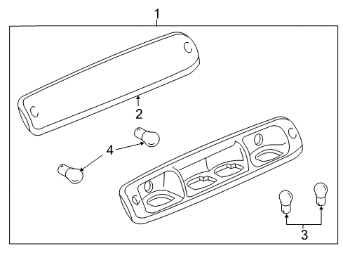 2010 Chevy Silverado 1500 High Mount Lamps Diagram 2 - Thumbnail