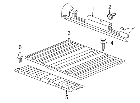 2005 GMC Envoy XUV Interior Trim - Rear Body Diagram