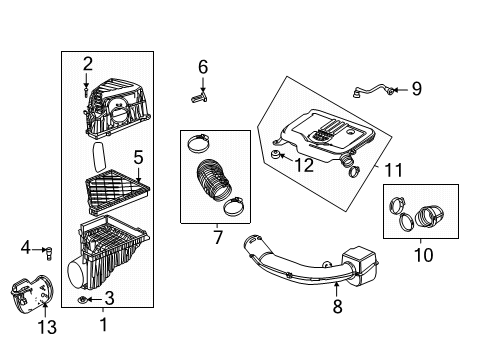 2020 Cadillac XT5 Resonator Assembly, A/Cl Otlt Diagram for 84649934