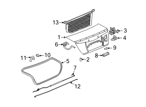 2003 Saturn Ion Trunk Lid Diagram 2 - Thumbnail