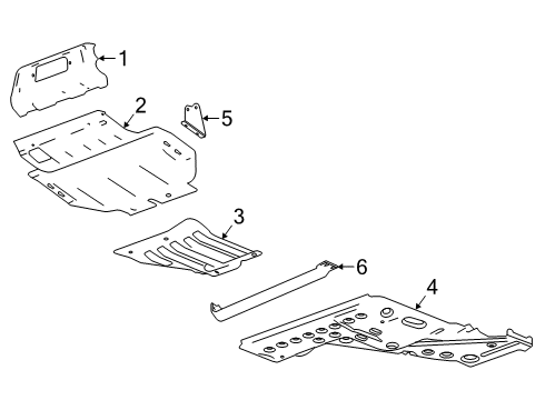 2019 Chevy Colorado Under Cover & Splash Shields Diagram 1 - Thumbnail