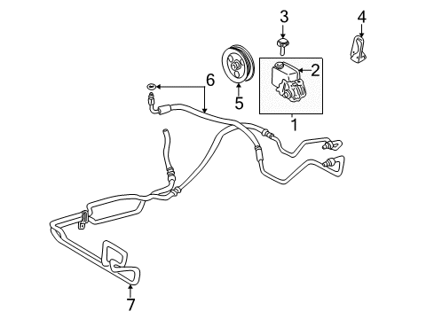 2004 Buick LeSabre PUMP KIT,P/S Diagram for 19369067