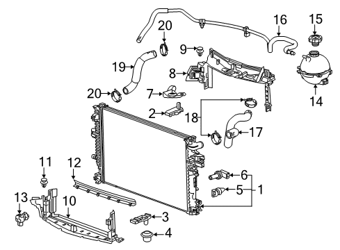 2018 Buick LaCrosse Radiator & Components Diagram 3 - Thumbnail