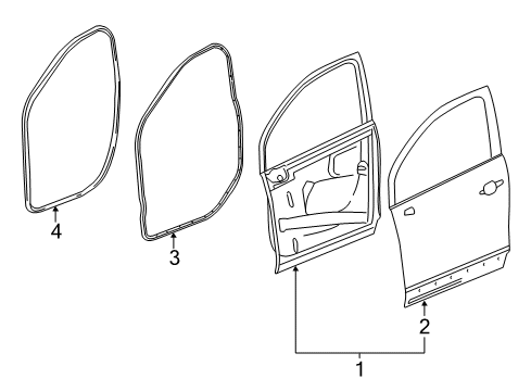 2020 Chevy Trax Front Door Diagram