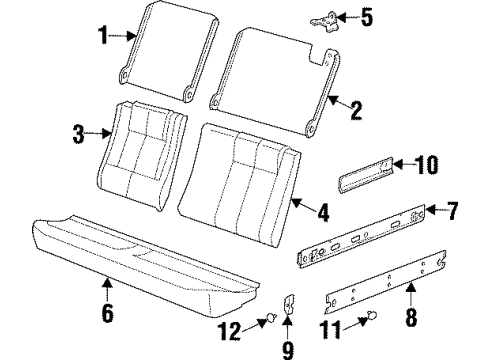 1998 Saturn SL2 Rivet, Lift Gate Trim *Medium Duty Wm. Gray Diagram for 21047990