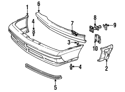 1988 Chevy Cavalier Front Bumper Diagram