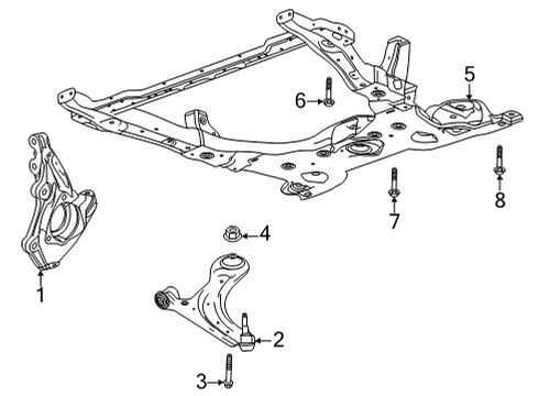 2023 Buick Encore GX BOLT,DRIVETRAIN & FRT SUSP C/MBR FRT Diagram for 11549248