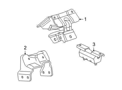 2009 Hummer H2 Bracket Assembly, Engine Mount Diagram for 15137614