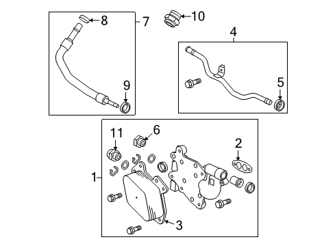 2010 Chevy Camaro Pipe Assembly, Engine Oil Cooler Diagram for 92239562