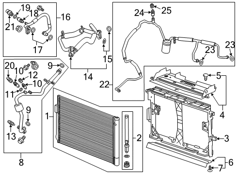 2012 Chevy Volt Air Conditioner Compressor W/Motor (High Voltage) Diagram for 19353337