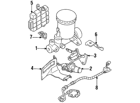 1998 Chevy Tracker Power Brake Booster Diagram for 91172911