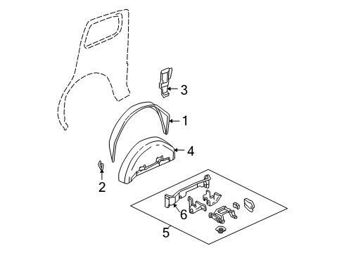 2004 Chevy Venture Inner Structure - Side Panel Diagram 2 - Thumbnail