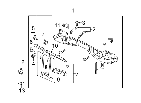 2000 Pontiac Bonneville Front Panel Diagram