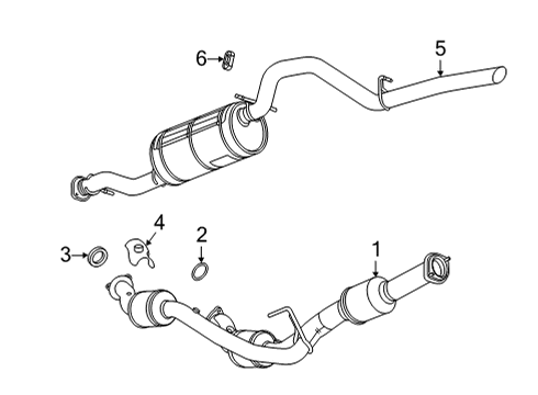 2021 Chevy Silverado 3500 HD Exhaust Components Diagram 2 - Thumbnail