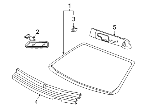 2002 Chevy Cavalier Windshield Glass Diagram