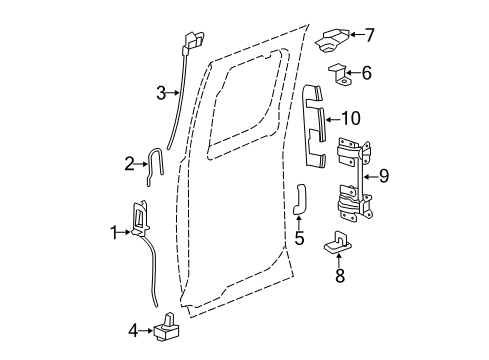 2009 Chevy Silverado 1500 Rear Door Diagram 8 - Thumbnail