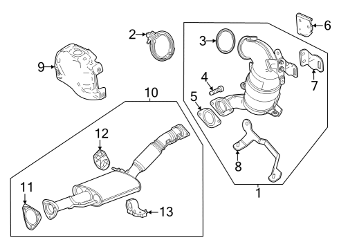 2024 Buick Encore GX BRACKET-EXH FRT Diagram for 12708185