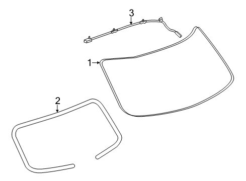 2013 Chevy Captiva Sport Window,Lift Gate Diagram for 19259485