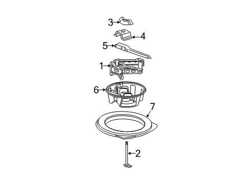 2010 Cadillac DTS Interior Trim - Rear Body Diagram 1 - Thumbnail