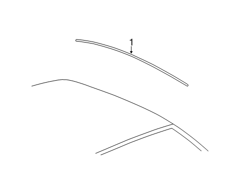 2000 Chevy Monte Carlo Molding Assembly, Roof Panel Joint Finish(Lh) *Red Diagram for 10441090