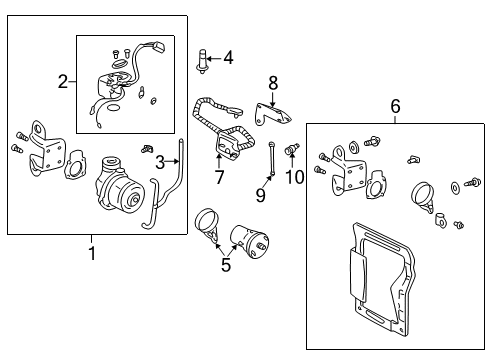 2002 Pontiac Aztek Sensor Asm,Auto Level Control Diagram for 22189819