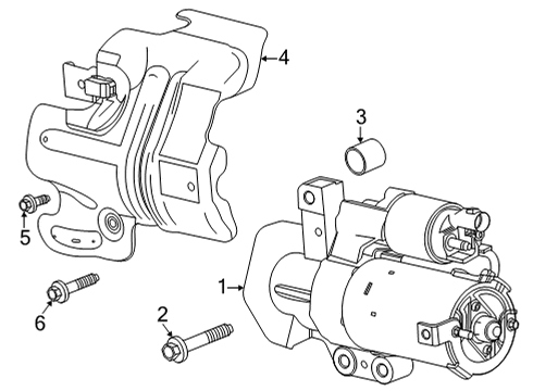 2023 GMC Yukon XL Starter Diagram 1 - Thumbnail