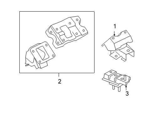 2011 Chevy Colorado Engine & Trans Mounting Diagram 3 - Thumbnail