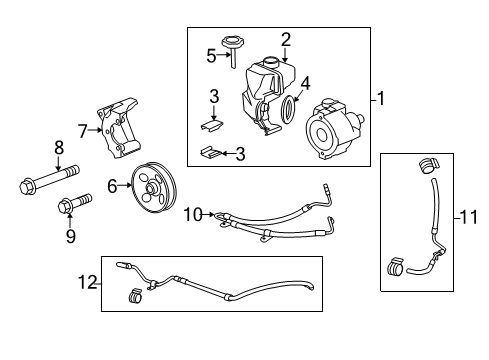 2011 Chevy Camaro P/S Pump & Hoses, Steering Gear & Linkage Diagram 4 - Thumbnail