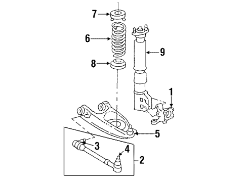 1987 Cadillac DeVille Rear Suspension, Stabilizer Bar Diagram 2 - Thumbnail