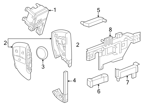 2022 Chevy Silverado 1500 LTD Keyless Entry Components Diagram 2 - Thumbnail