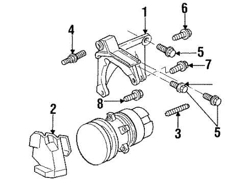 1993 Buick Skylark Bolt/Screw, Rear Brake Caliper Diagram for 25522056