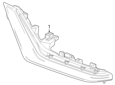 2023 Cadillac LYRIQ LAMP ASM-RR BODY STRUCTURE STOP Diagram for 86803231