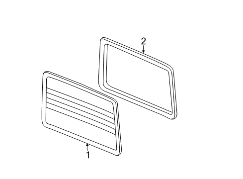 1996 Chevy Cavalier Back Glass Diagram 2 - Thumbnail