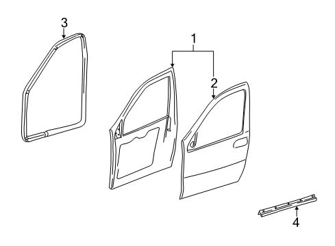 2006 Saturn Relay Front Door Diagram