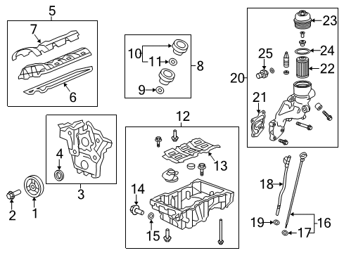 2014 Cadillac CTS Engine Parts & Mounts, Timing, Lubrication System Diagram 7 - Thumbnail