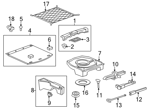 2015 Chevy Captiva Sport Compartment,Rear Compartment Floor Stowage Trim Diagram for 22845491