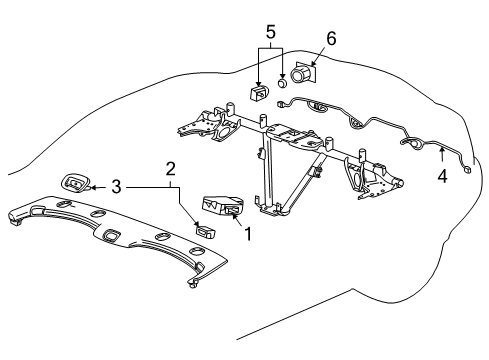 2007 Cadillac XLR Parking Aid Diagram