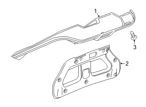 2016 Chevy Camaro Trim Assembly, Rear Compartment Lid Inner Panel *Black Diagram for 84086506