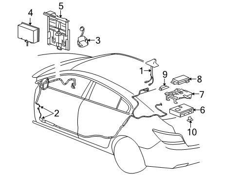 2015 Buick LaCrosse Communication System Components Diagram