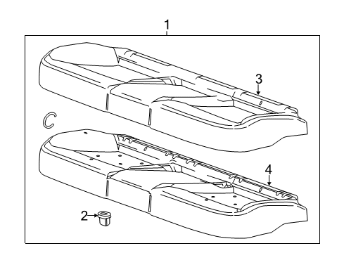 2012 Buick Verano Cushion Assembly, Rear Seat *Neutral Diagram for 22992638