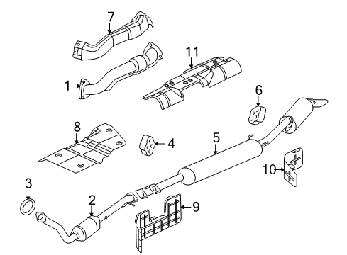 2007 Buick Terraza Exhaust Components Diagram