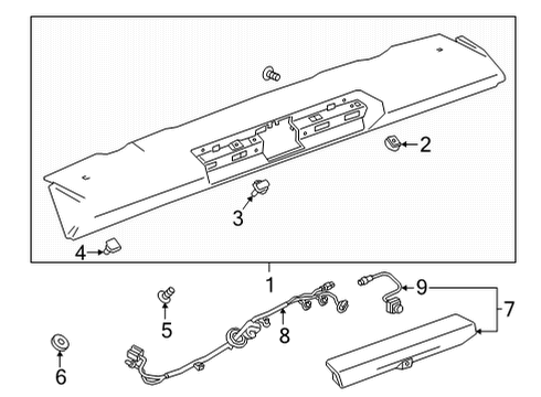 2022 GMC Sierra 3500 HD Spoiler Diagram 1 - Thumbnail