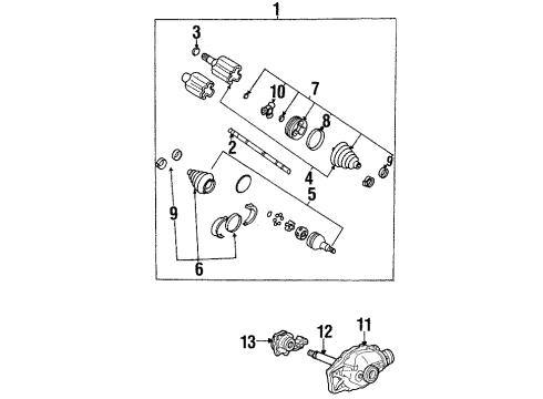 2006 GMC Envoy XL Carrier & Front Axles Diagram