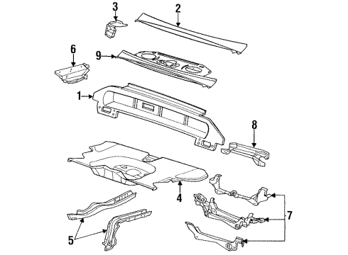 1995 Buick LeSabre Panel Assembly, Rear End <Use 1C4J Diagram for 25650788