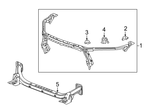 2024 Buick Enclave Bar Assembly, F/End Lwr Tie Diagram for 84501898