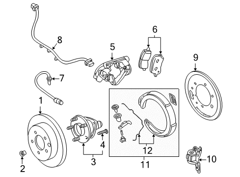 2002 Pontiac Montana Rear Brakes Diagram 1 - Thumbnail