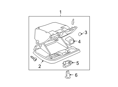 2011 Cadillac DTS Compartment Assembly, Instrument Panel (W/ Door) *Vry Light Linen Diagram for 25800674